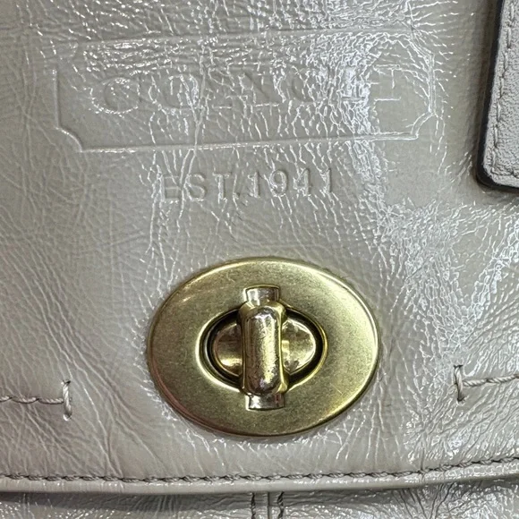 Coach Chelsea Putty Patent Leather Satchel Bag - Picture 11 of 16
